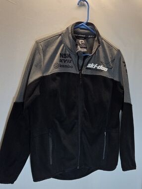 Ski-Doo Men’s Black & Gray Full-Zip Racing Jacket Size L